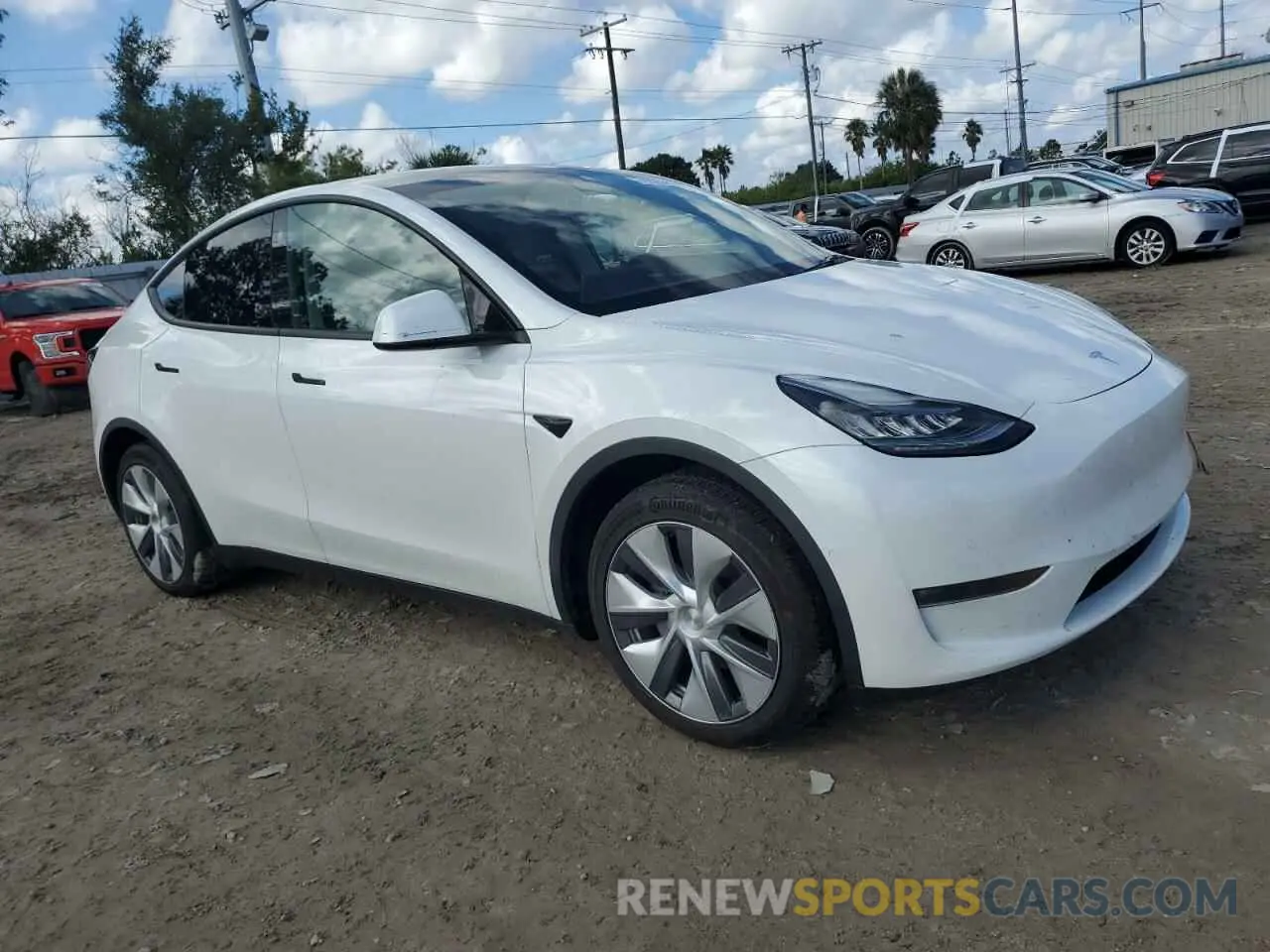 4 fotografías del automóvil dañado 5YJYGDEE9MF077726 TESLA MODEL Y 2021
