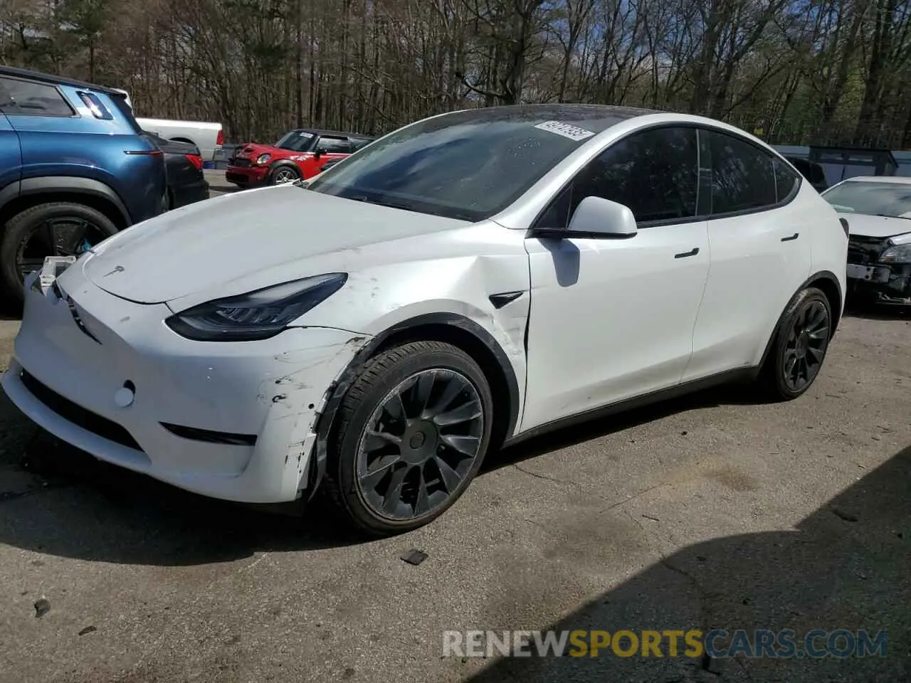 1 fotografías del automóvil dañado 5YJYGDEE9MF080349 TESLA MODEL Y 2021