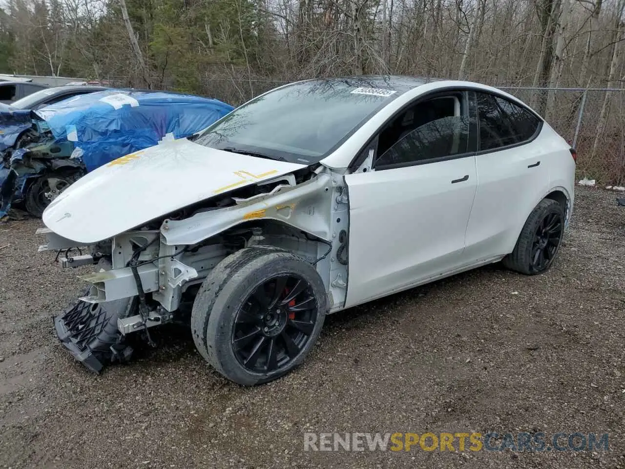 1 fotografías del automóvil dañado 5YJYGDEE9MF086572 TESLA MODEL Y 2021