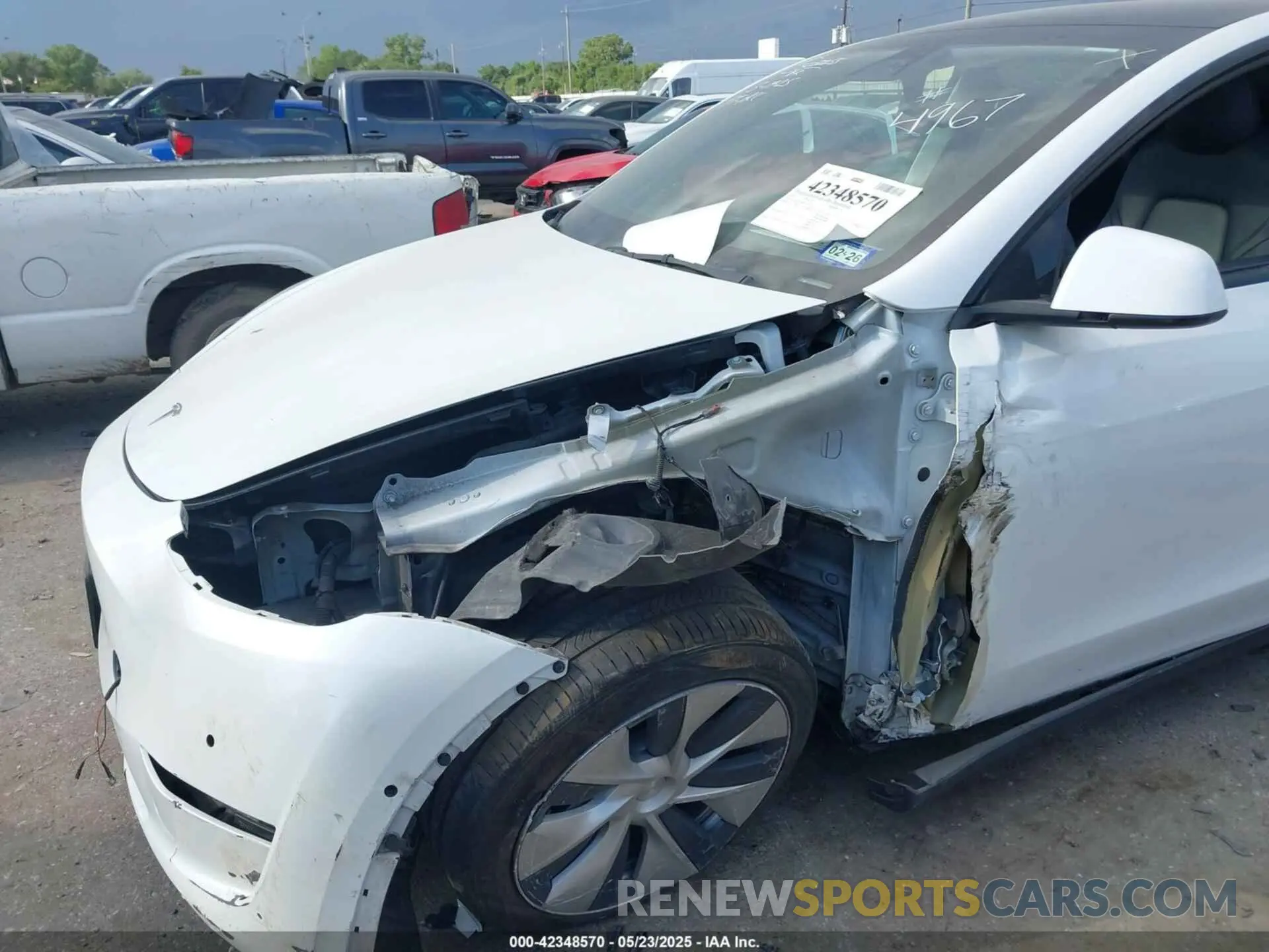 6 fotografías del automóvil dañado 5YJYGDEE9MF114967 TESLA MODEL Y 2021