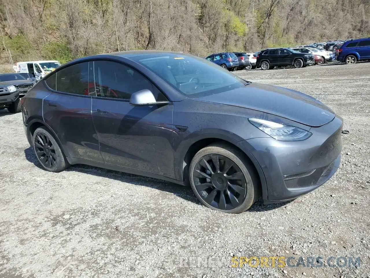 4 fotografías del automóvil dañado 5YJYGDEE9MF119974 TESLA MODEL Y 2021