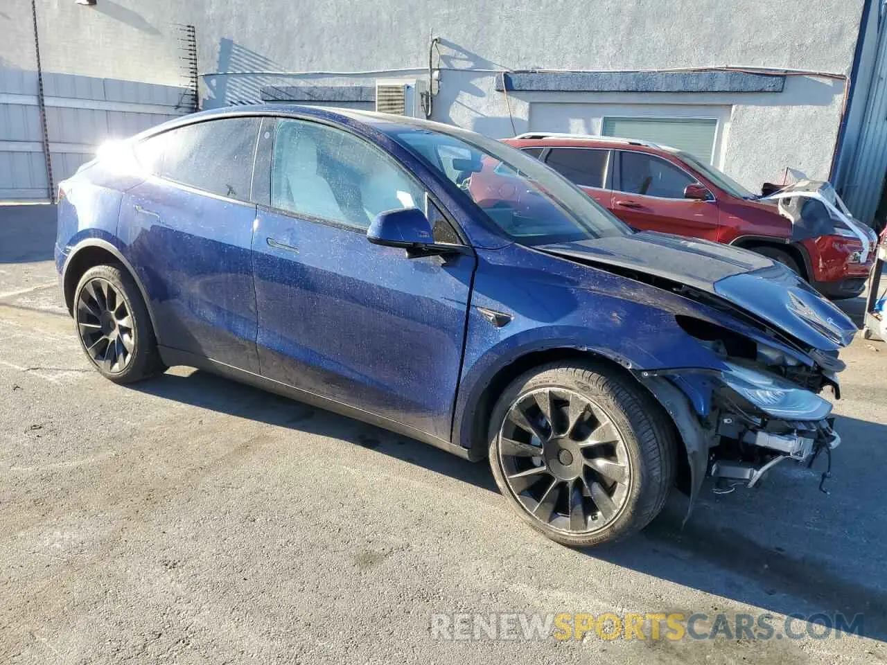 4 fotografías del automóvil dañado 5YJYGDEE9MF158144 TESLA MODEL Y 2021