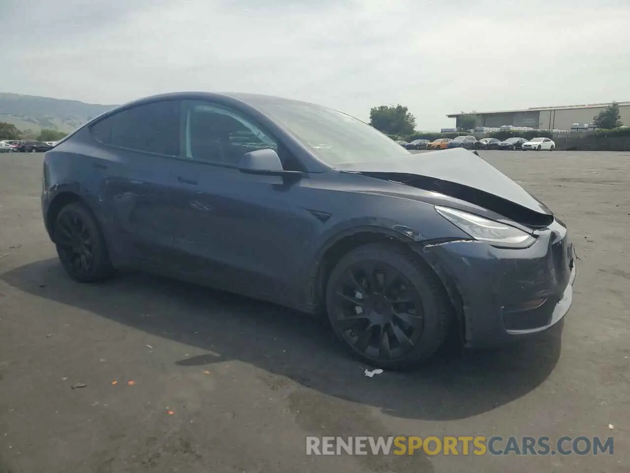 4 fotografías del automóvil dañado 5YJYGDEE9MF243226 TESLA MODEL Y 2021