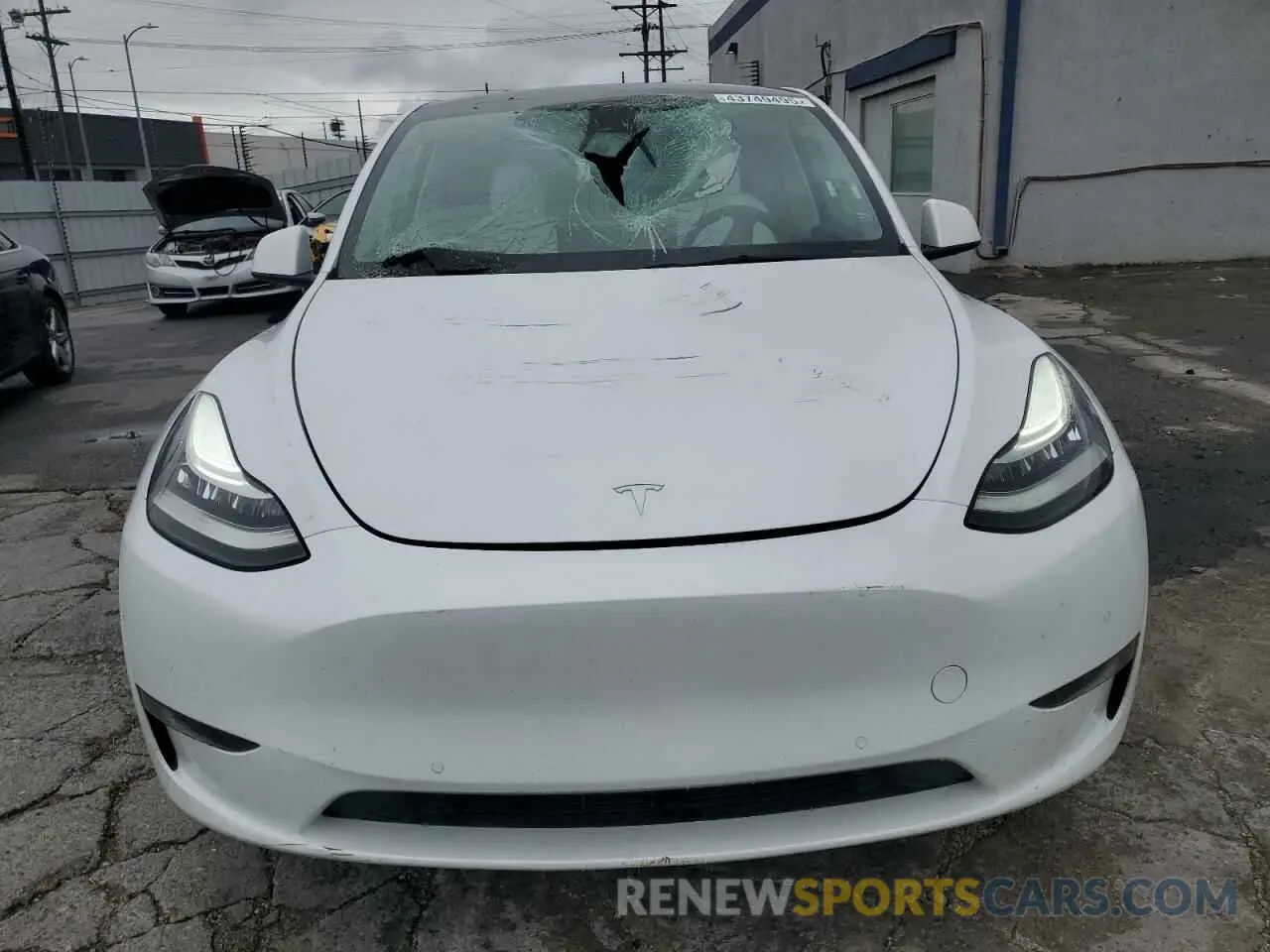 5 fotografías del automóvil dañado 5YJYGDEE9MF282138 TESLA MODEL Y 2021