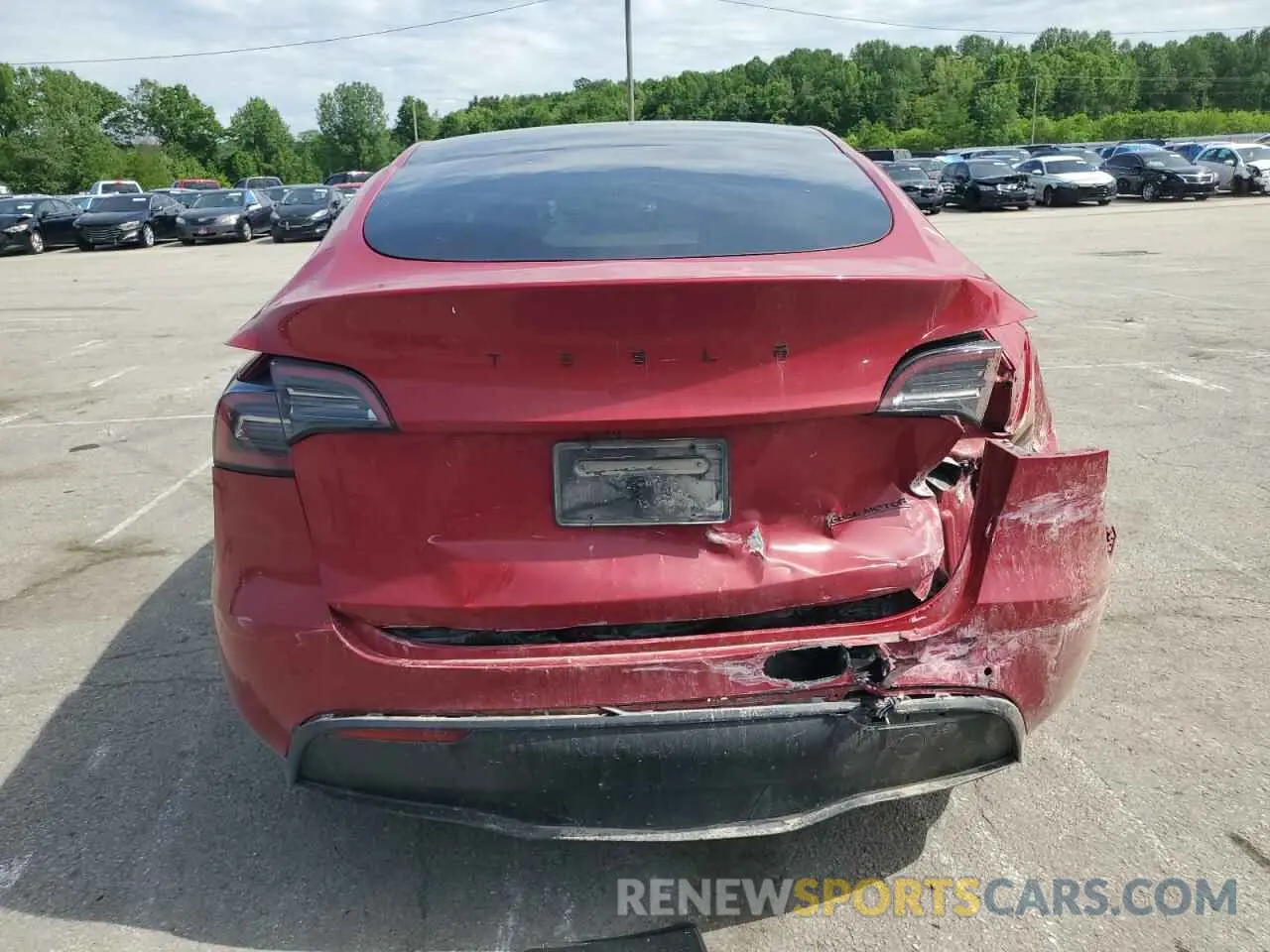 6 fotografías del automóvil dañado 5YJYGDEE9MF293849 TESLA MODEL Y 2021