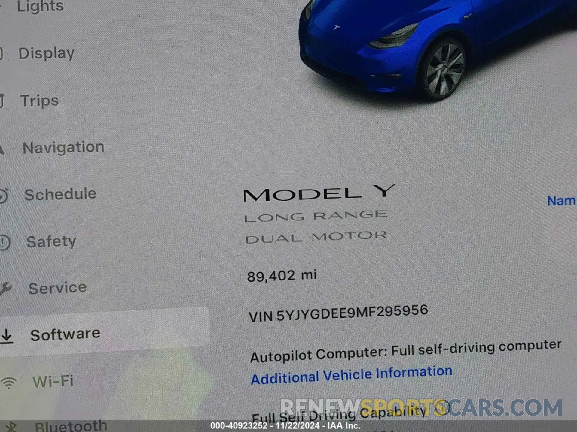 16 fotografías del automóvil dañado 5YJYGDEE9MF295956 TESLA MODEL Y 2021