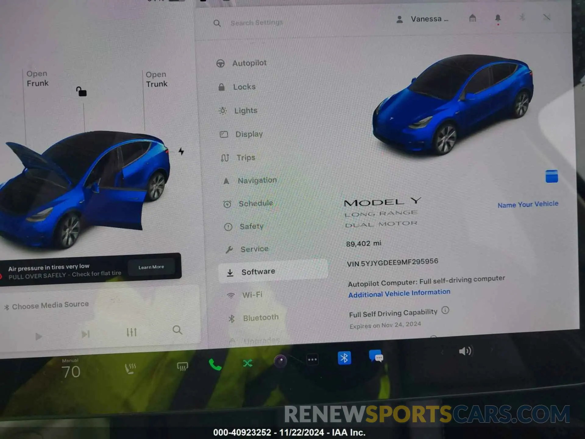 7 fotografías del automóvil dañado 5YJYGDEE9MF295956 TESLA MODEL Y 2021