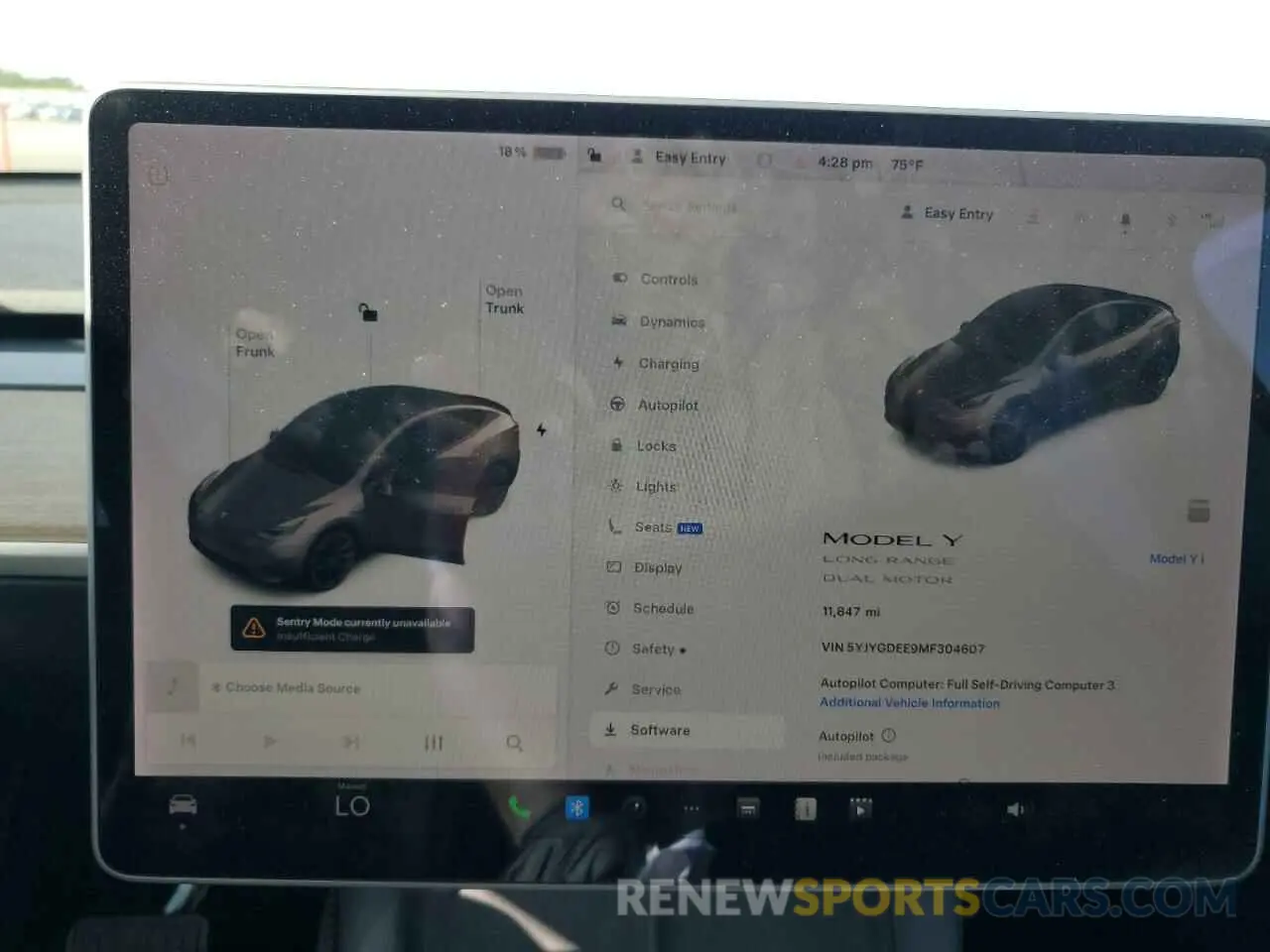 9 fotografías del automóvil dañado 5YJYGDEE9MF304607 TESLA MODEL Y 2021