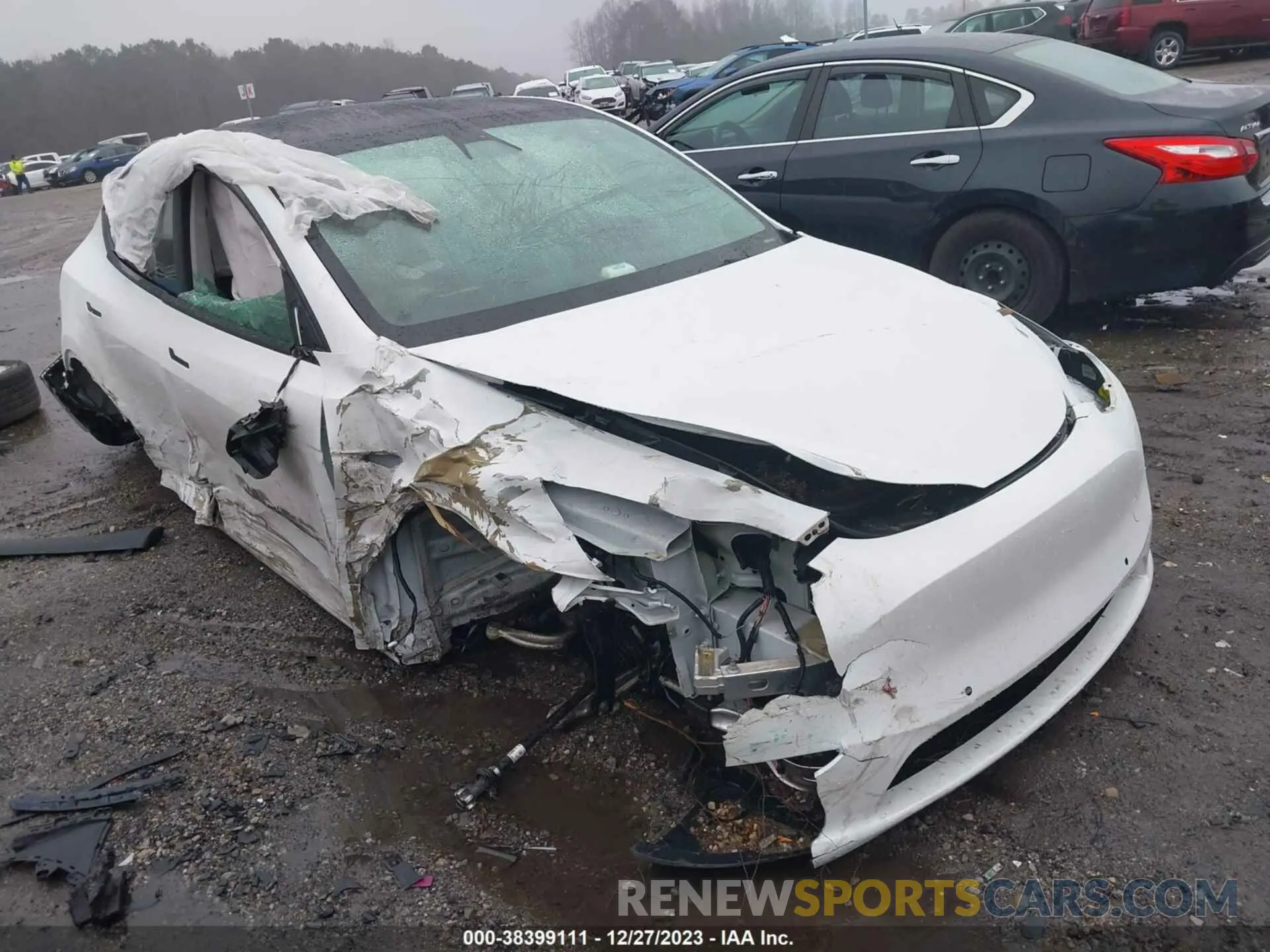 1 fotografías del automóvil dañado 5YJYGDEEOMF118986 TESLA MODEL Y 2021
