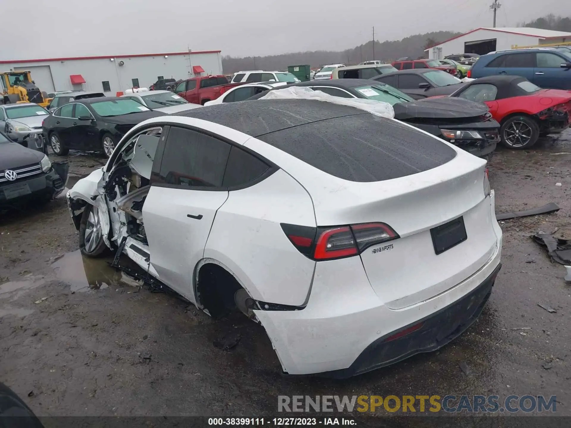 3 fotografías del automóvil dañado 5YJYGDEEOMF118986 TESLA MODEL Y 2021