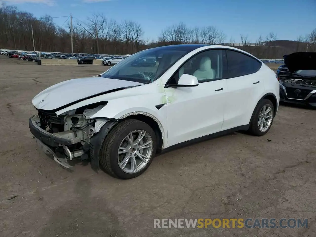 1 fotografías del automóvil dañado 5YJYGDEEXMF063219 TESLA MODEL Y 2021
