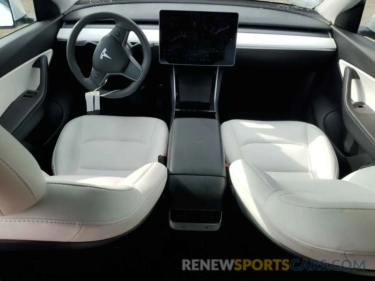 8 fotografías del automóvil dañado 5YJYGDEEXMF063219 TESLA MODEL Y 2021
