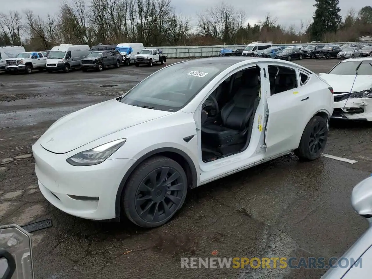 1 fotografías del automóvil dañado 5YJYGDEEXMF079761 TESLA MODEL Y 2021