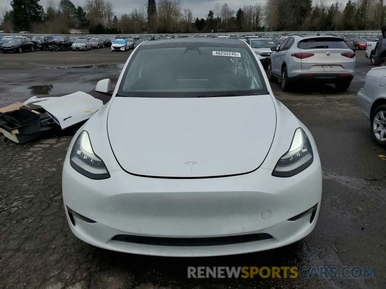 5 fotografías del automóvil dañado 5YJYGDEEXMF079761 TESLA MODEL Y 2021