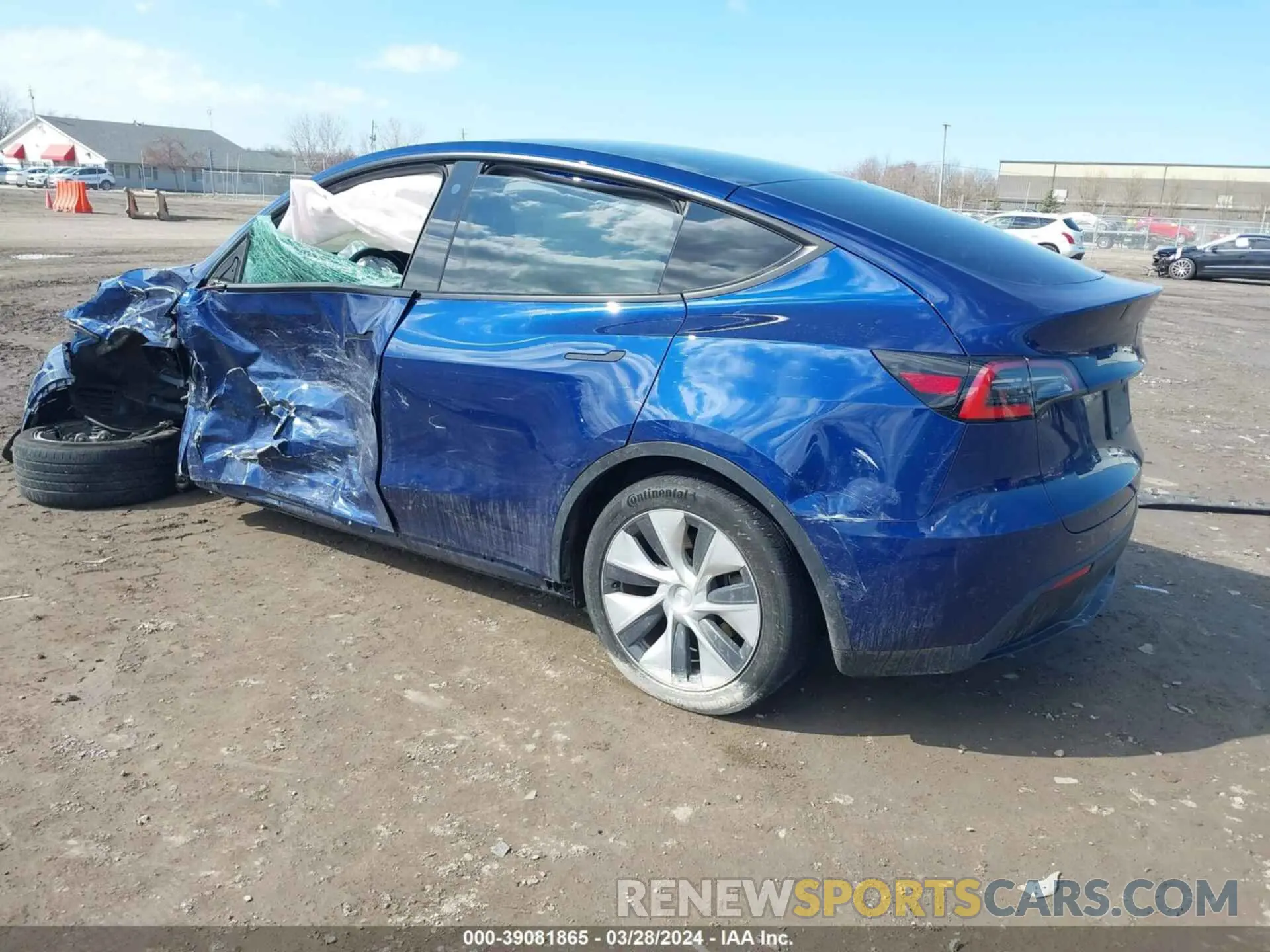 3 fotografías del automóvil dañado 5YJYGDEEXMF099881 TESLA MODEL Y 2021