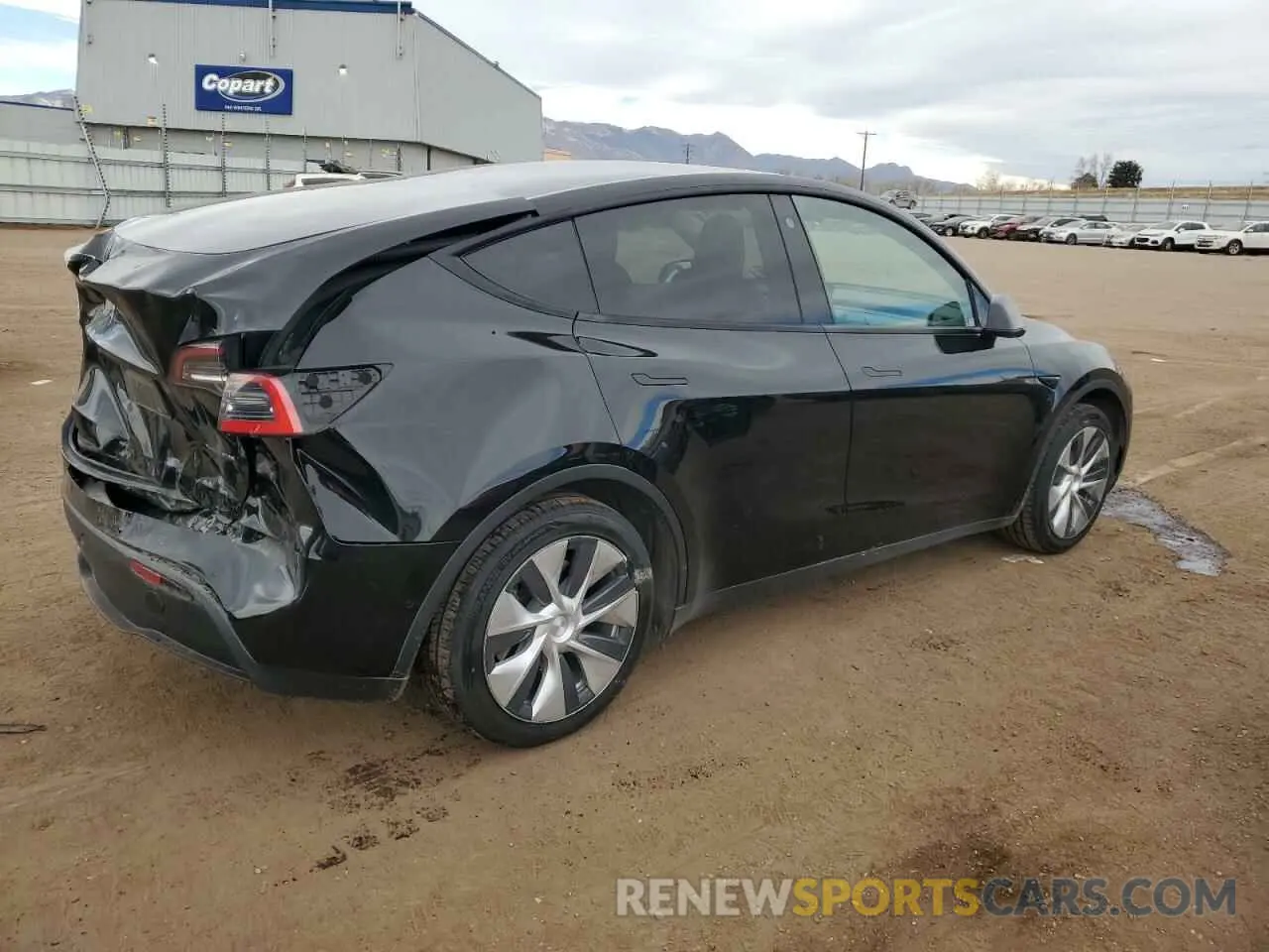 3 fotografías del automóvil dañado 5YJYGDEEXMF142180 TESLA MODEL Y 2021