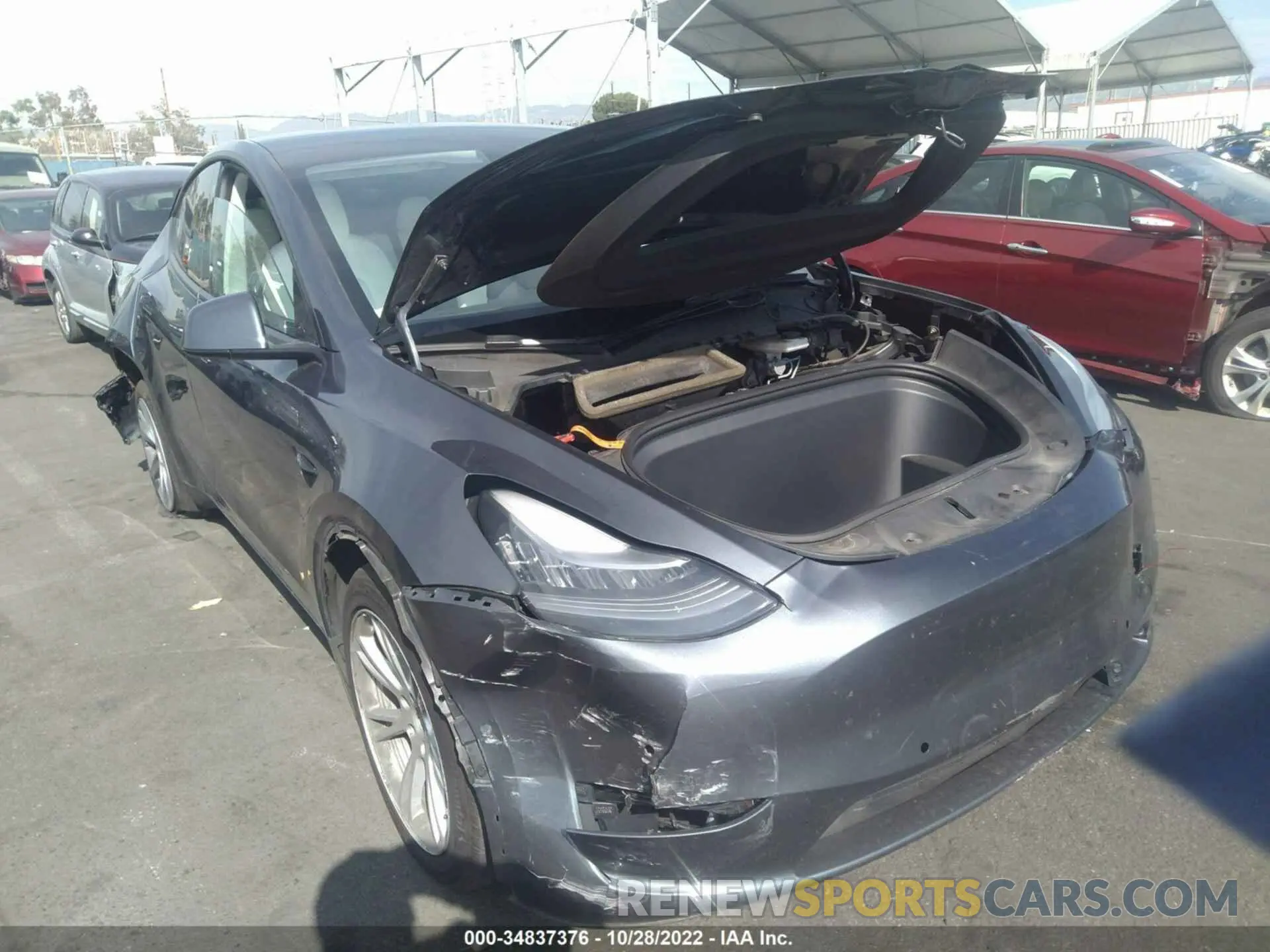 1 fotografías del automóvil dañado 5YJYGDEEXMF161960 TESLA MODEL Y 2021
