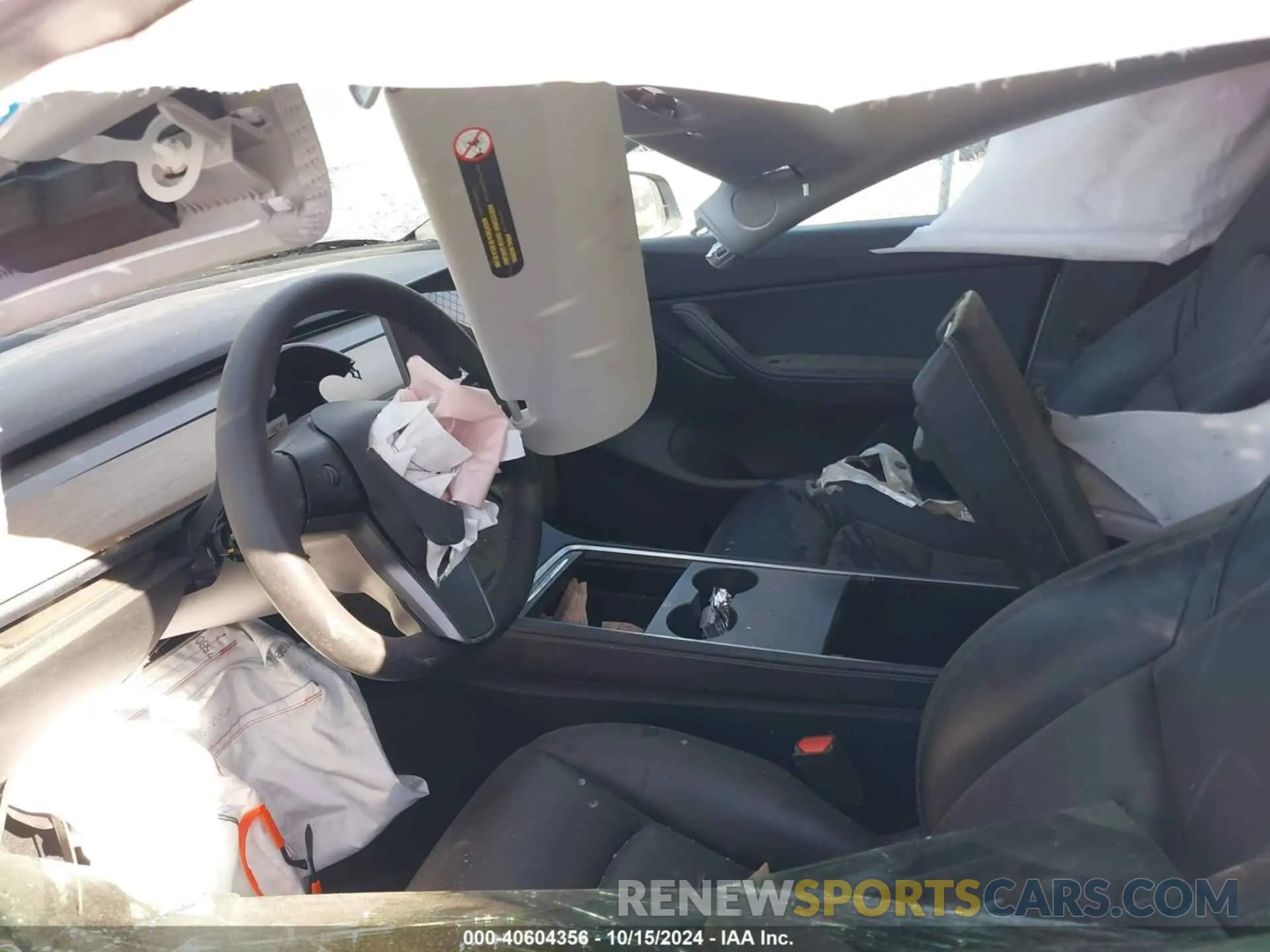 5 fotografías del automóvil dañado 5YJYGDEEXMF193632 TESLA MODEL Y 2021