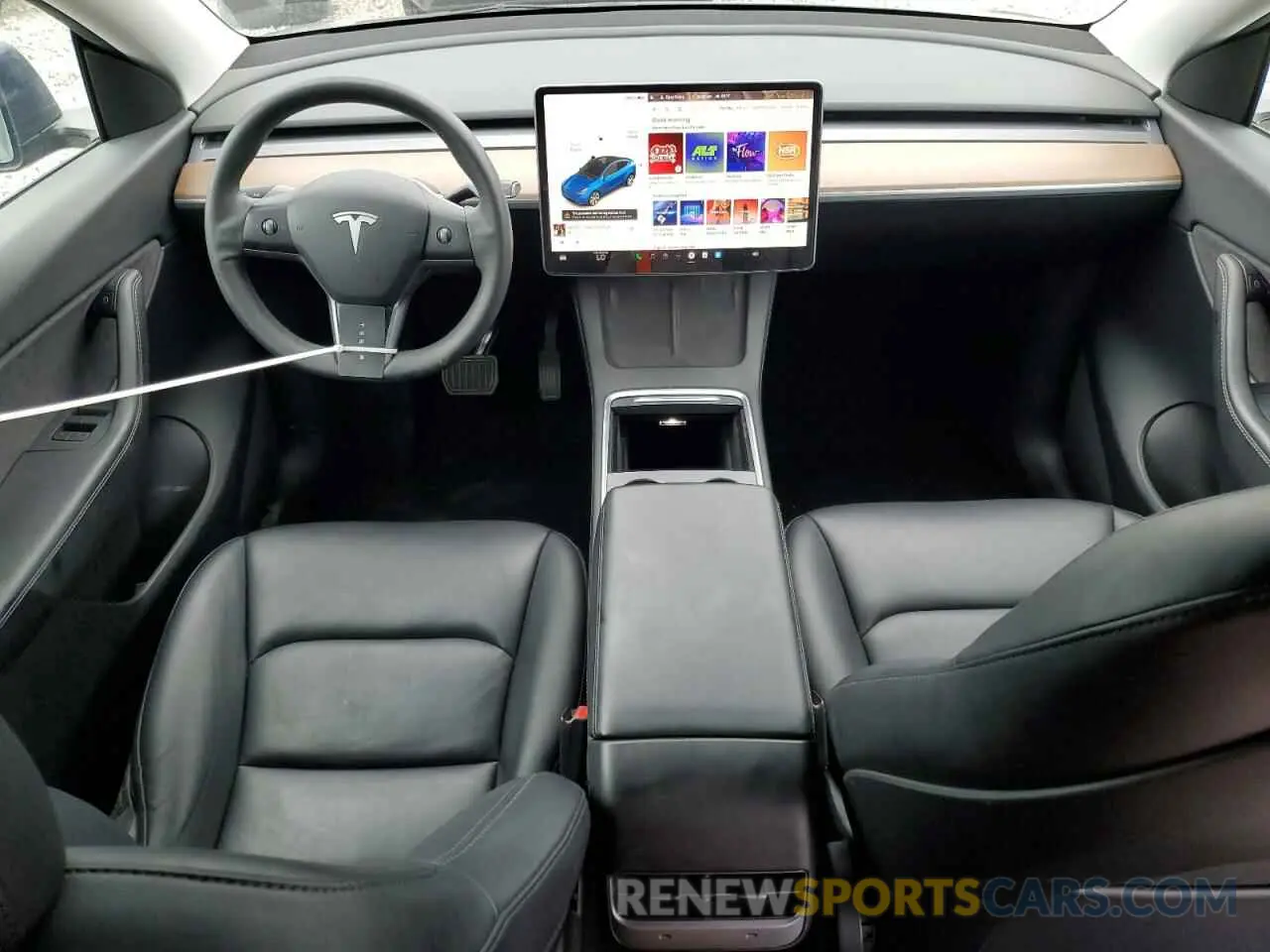 8 fotografías del automóvil dañado 5YJYGDEEXMF196711 TESLA MODEL Y 2021