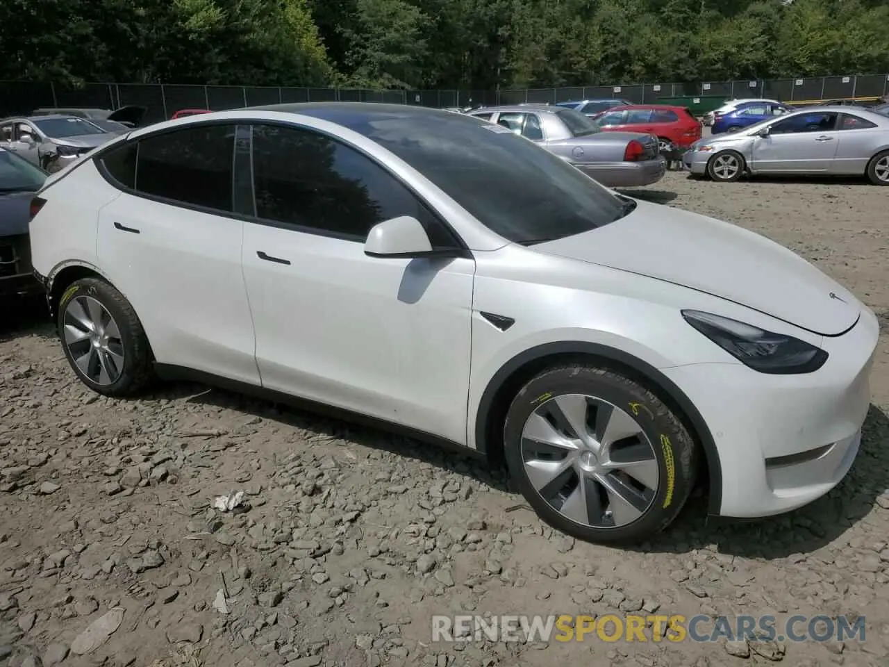 4 fotografías del automóvil dañado 5YJYGDEEXMF200224 TESLA MODEL Y 2021