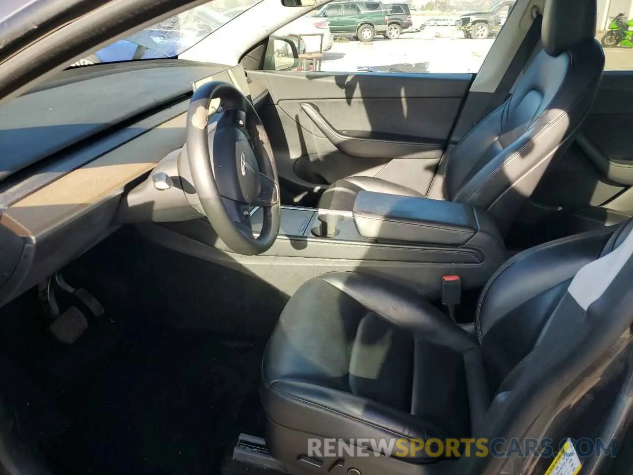 7 fotografías del automóvil dañado 5YJYGDEEXMF217475 TESLA MODEL Y 2021
