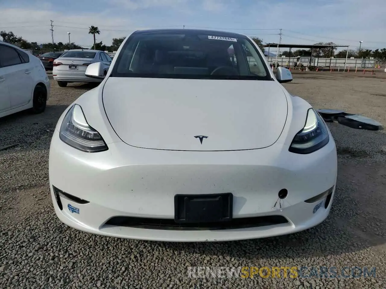 5 fotografías del automóvil dañado 5YJYGDEEXMF244899 TESLA MODEL Y 2021