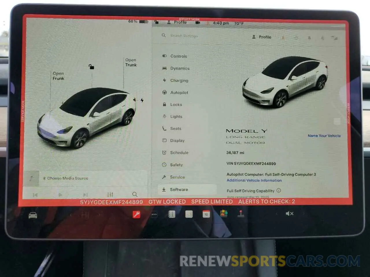 9 fotografías del automóvil dañado 5YJYGDEEXMF244899 TESLA MODEL Y 2021