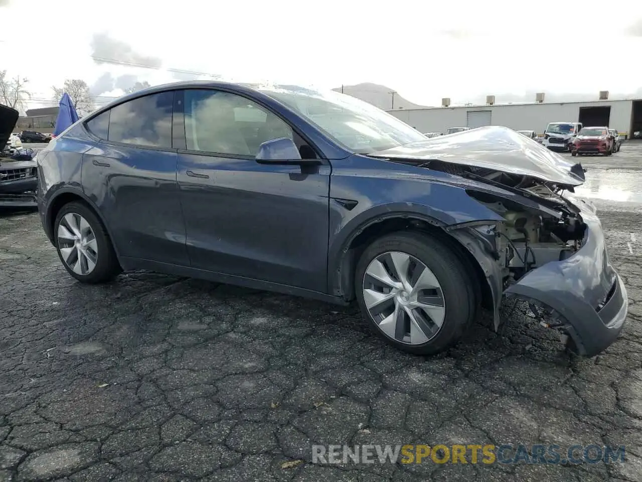 4 fotografías del automóvil dañado 5YJYGDEEXMF278664 TESLA MODEL Y 2021