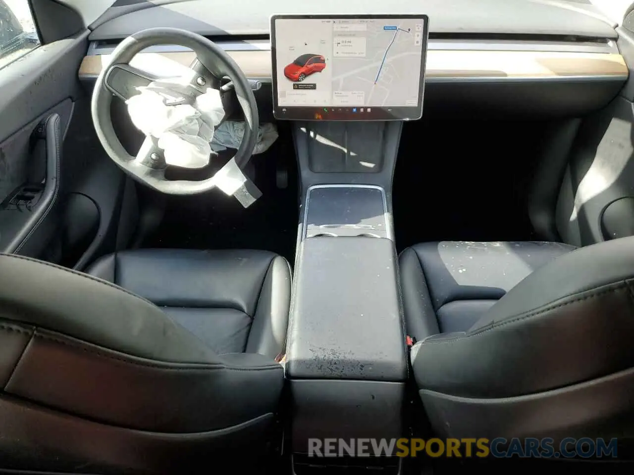 8 fotografías del automóvil dañado 5YJYGDEEXMF278664 TESLA MODEL Y 2021