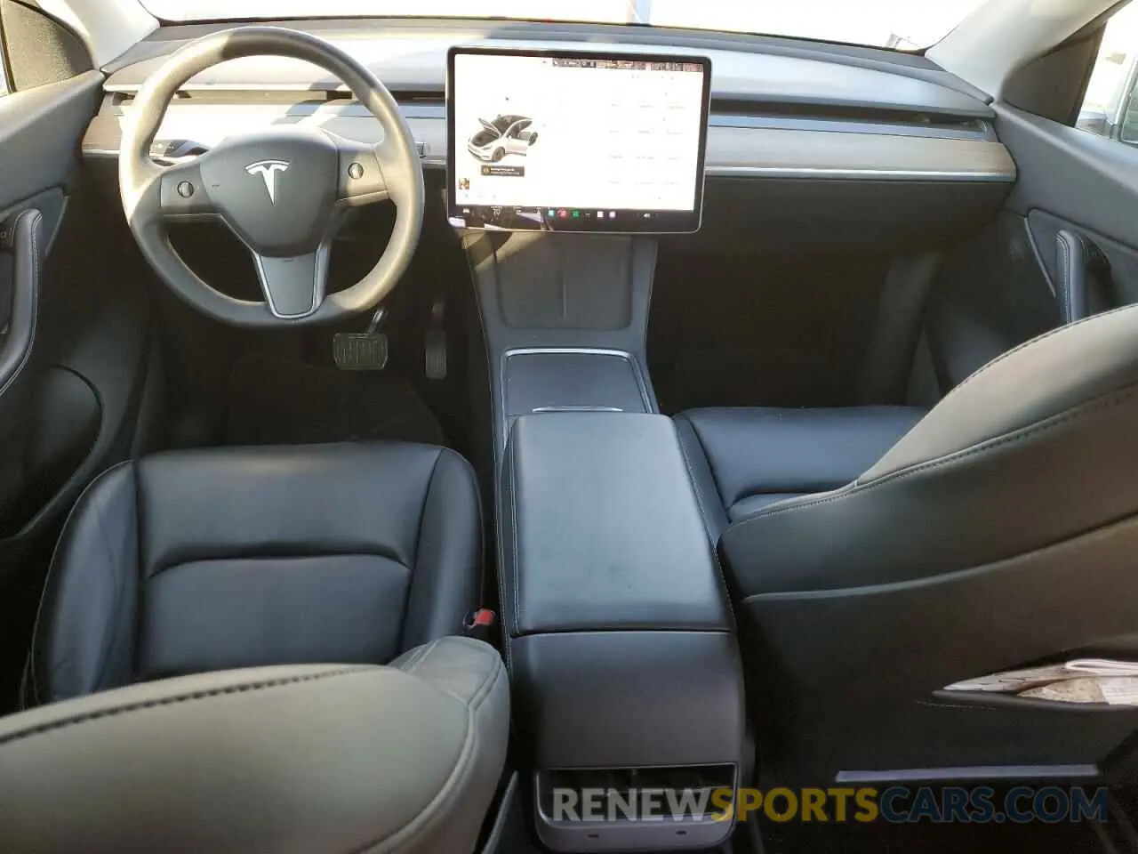 8 fotografías del automóvil dañado 5YJYGDEEXMF286621 TESLA MODEL Y 2021