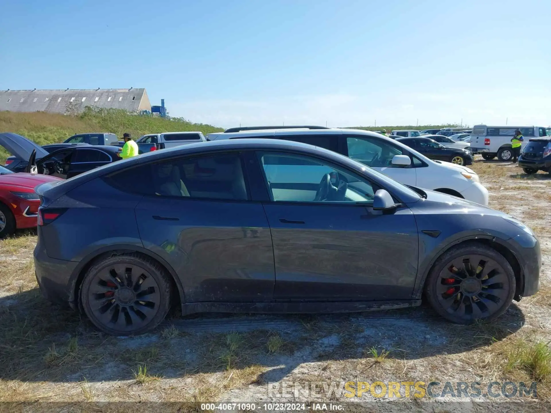 12 fotografías del automóvil dañado 5YJYGDEF0MF090096 TESLA MODEL Y 2021