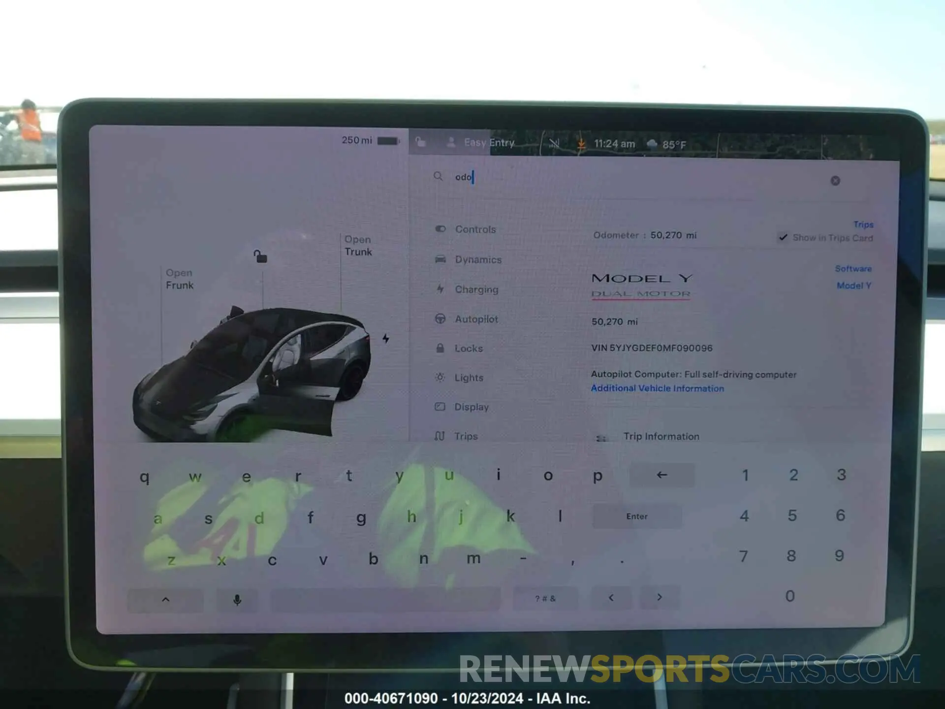 7 fotografías del automóvil dañado 5YJYGDEF0MF090096 TESLA MODEL Y 2021