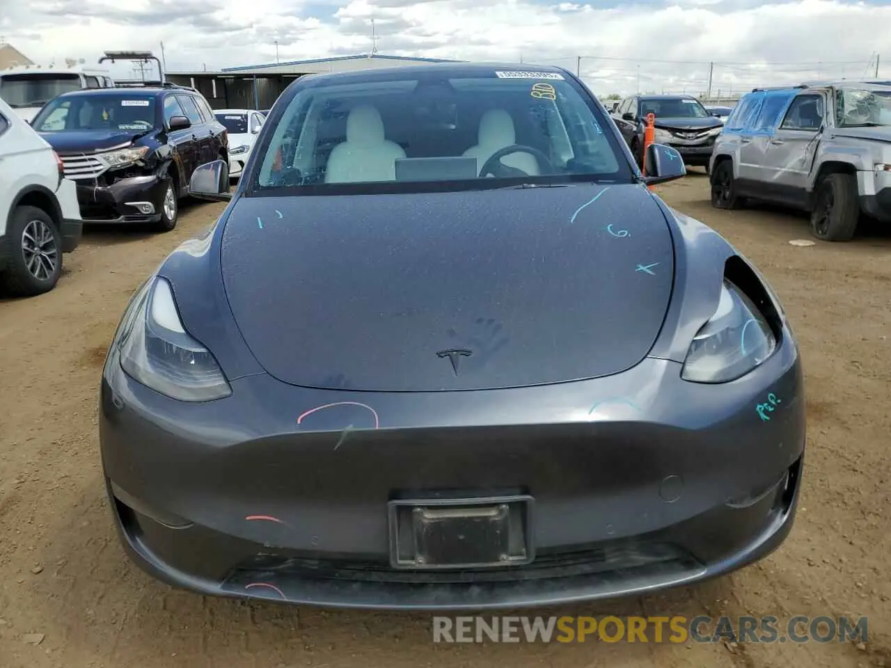 5 fotografías del automóvil dañado 5YJYGDEF0MF137692 TESLA MODEL Y 2021