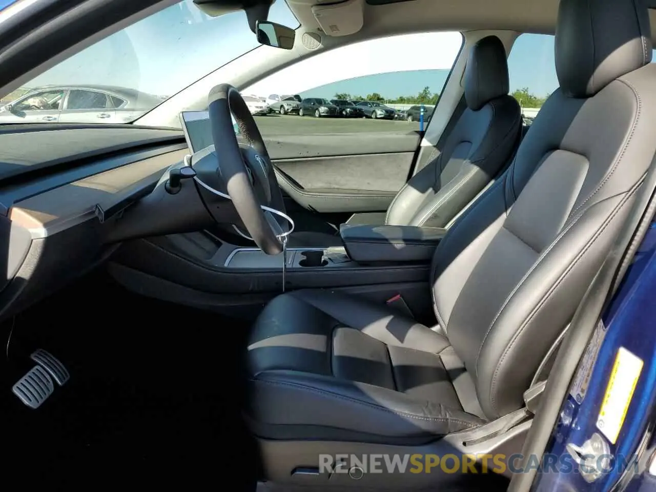7 fotografías del automóvil dañado 5YJYGDEF0MF262336 TESLA MODEL Y 2021