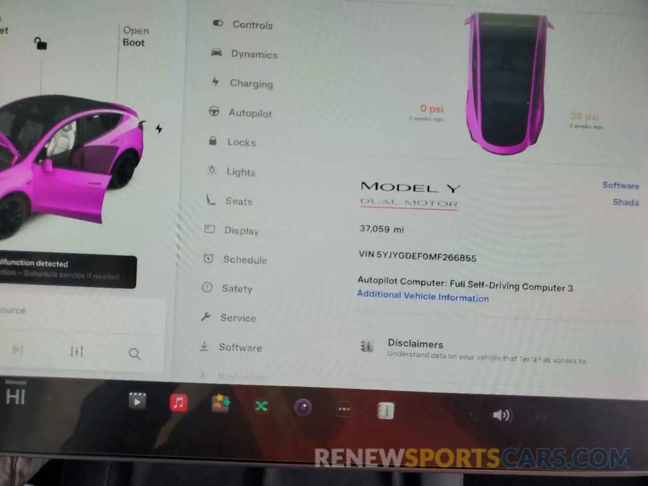 14 fotografías del automóvil dañado 5YJYGDEF0MF266855 TESLA MODEL Y 2021