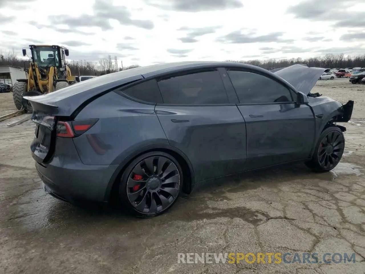3 fotografías del automóvil dañado 5YJYGDEF0MF266855 TESLA MODEL Y 2021