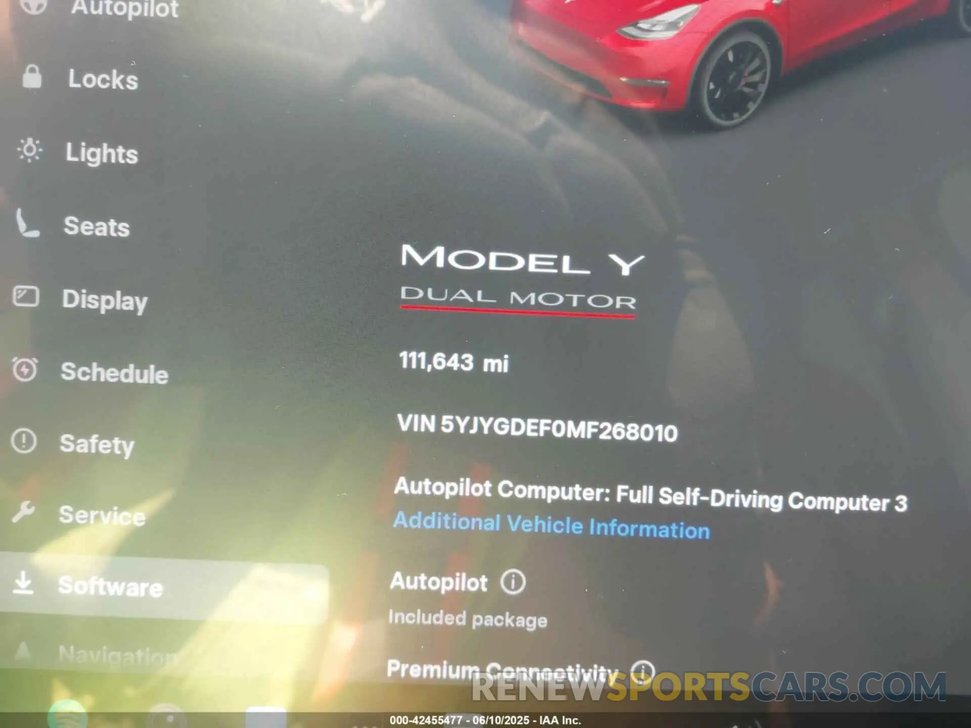 7 fotografías del automóvil dañado 5YJYGDEF0MF268010 TESLA MODEL Y 2021