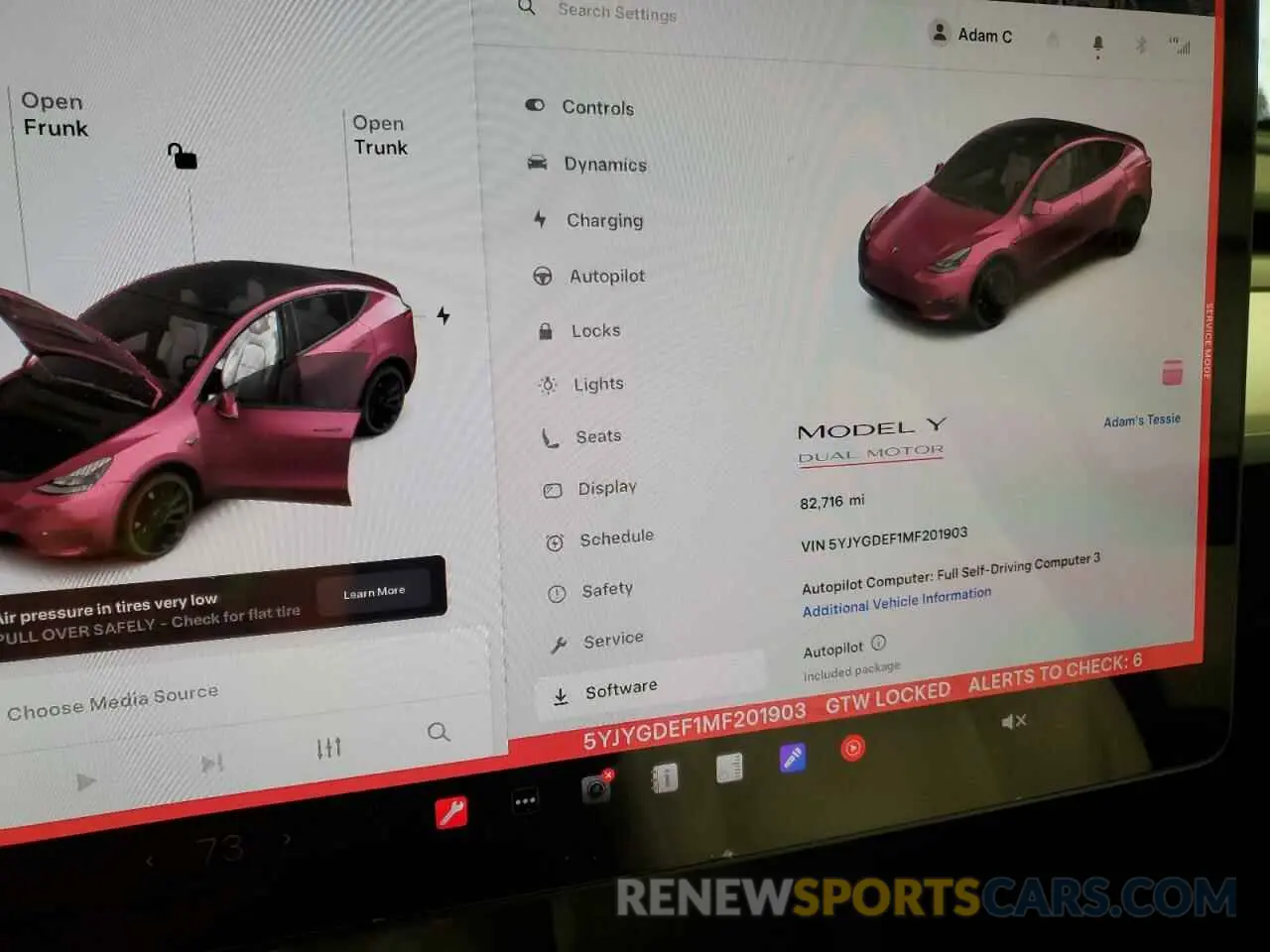 9 fotografías del automóvil dañado 5YJYGDEF1MF201903 TESLA MODEL Y 2021