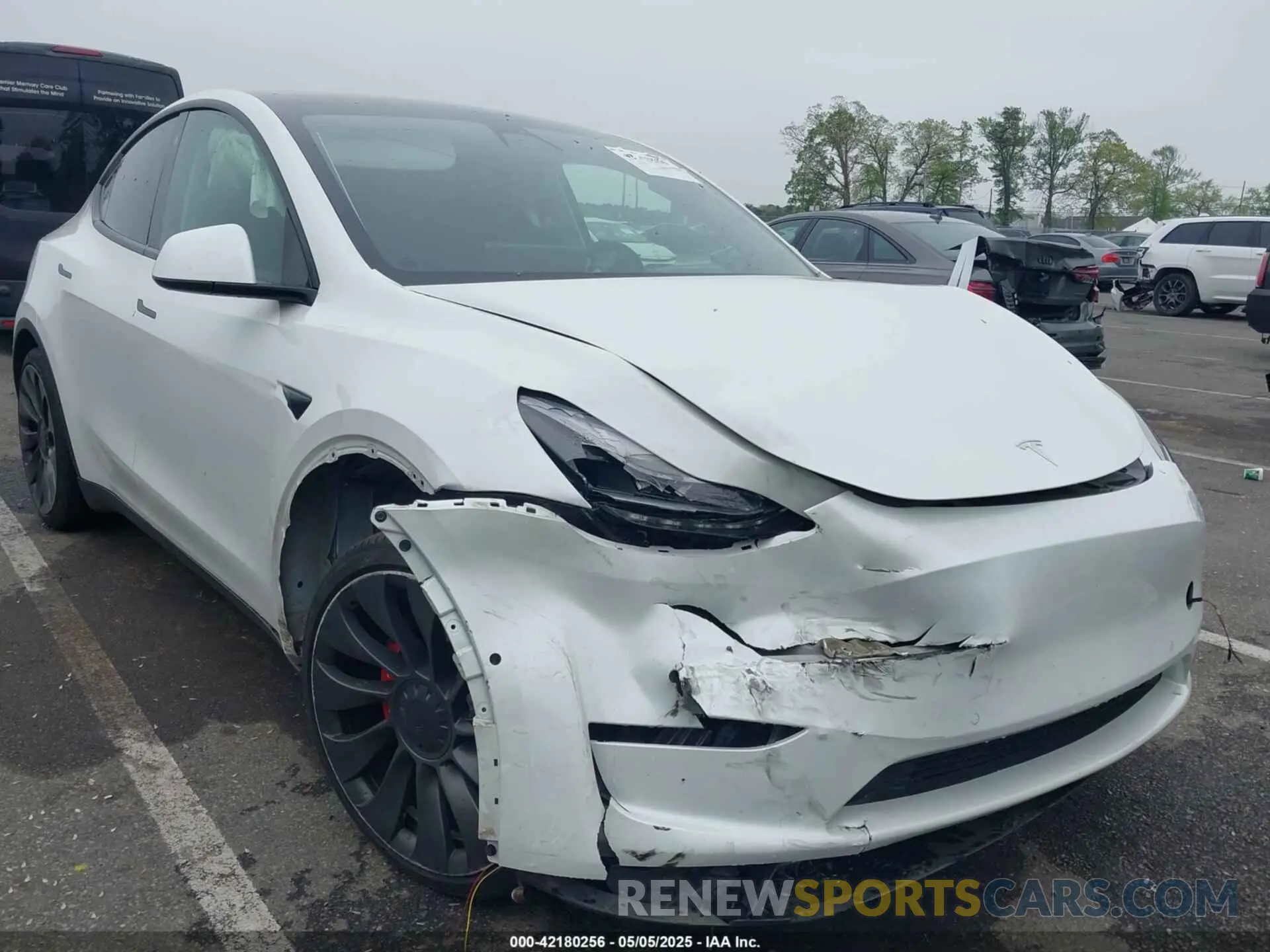6 fotografías del automóvil dañado 5YJYGDEF1MF251359 TESLA MODEL Y 2021