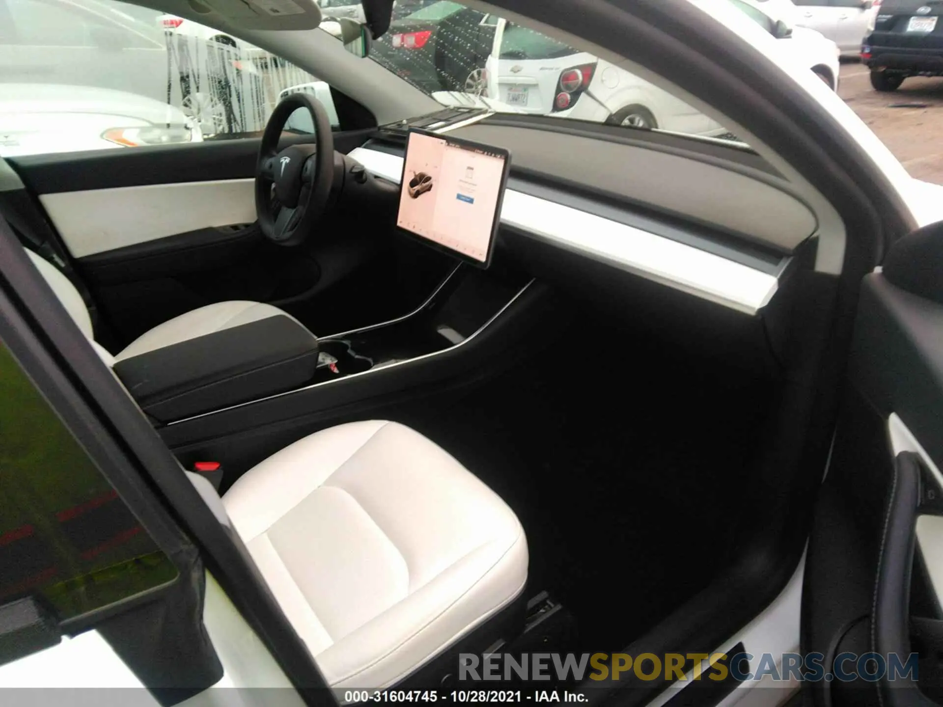 5 fotografías del automóvil dañado 5YJYGDEF2MF076278 TESLA MODEL Y 2021
