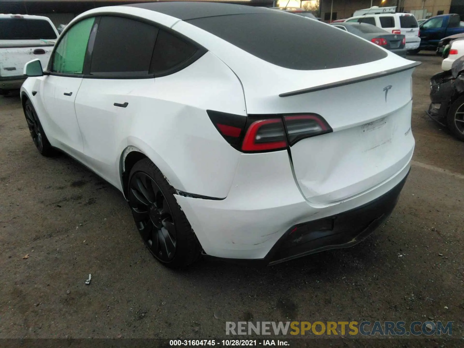 6 fotografías del automóvil dañado 5YJYGDEF2MF076278 TESLA MODEL Y 2021