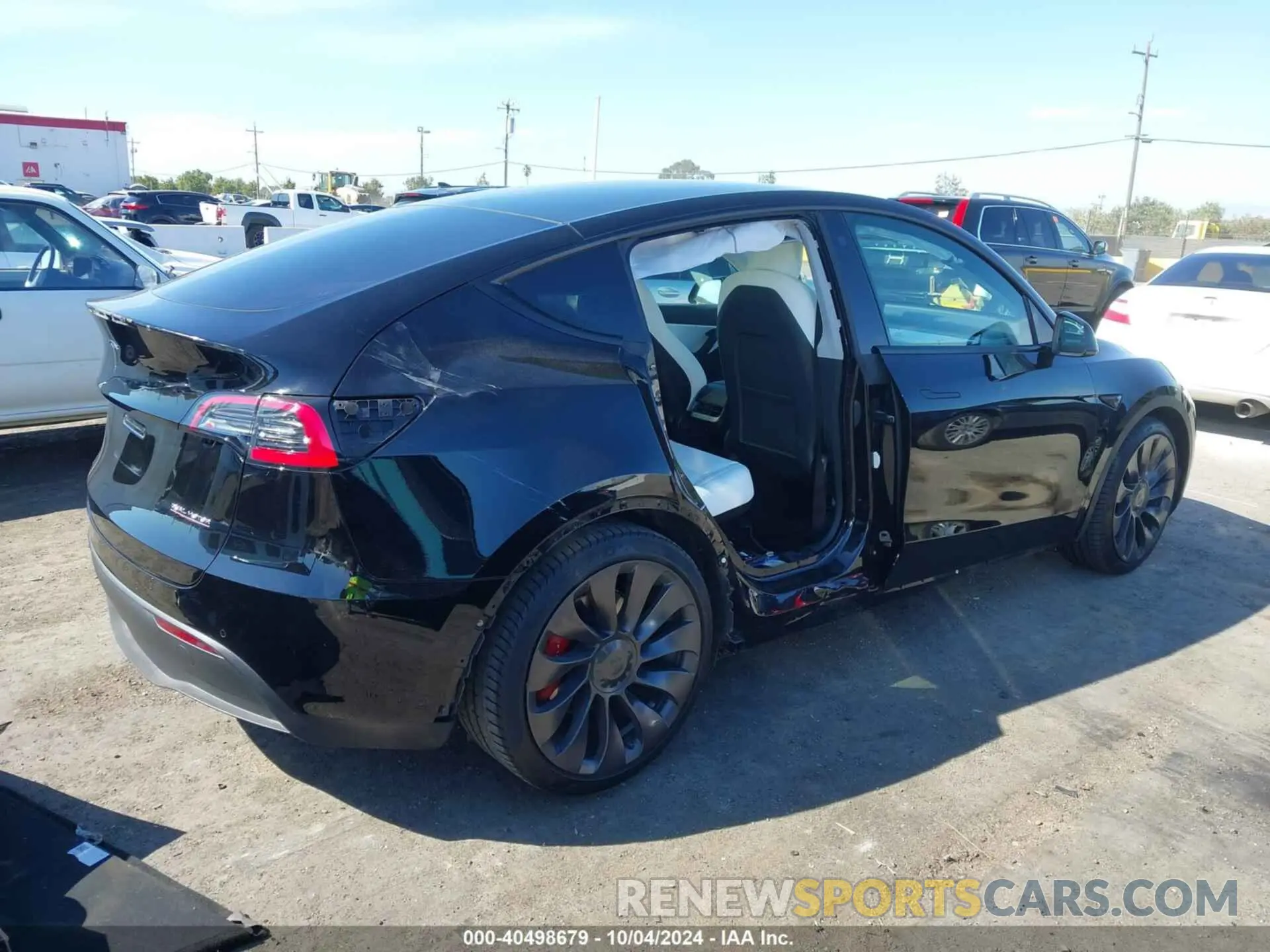 4 fotografías del automóvil dañado 5YJYGDEF2MF097986 TESLA MODEL Y 2021