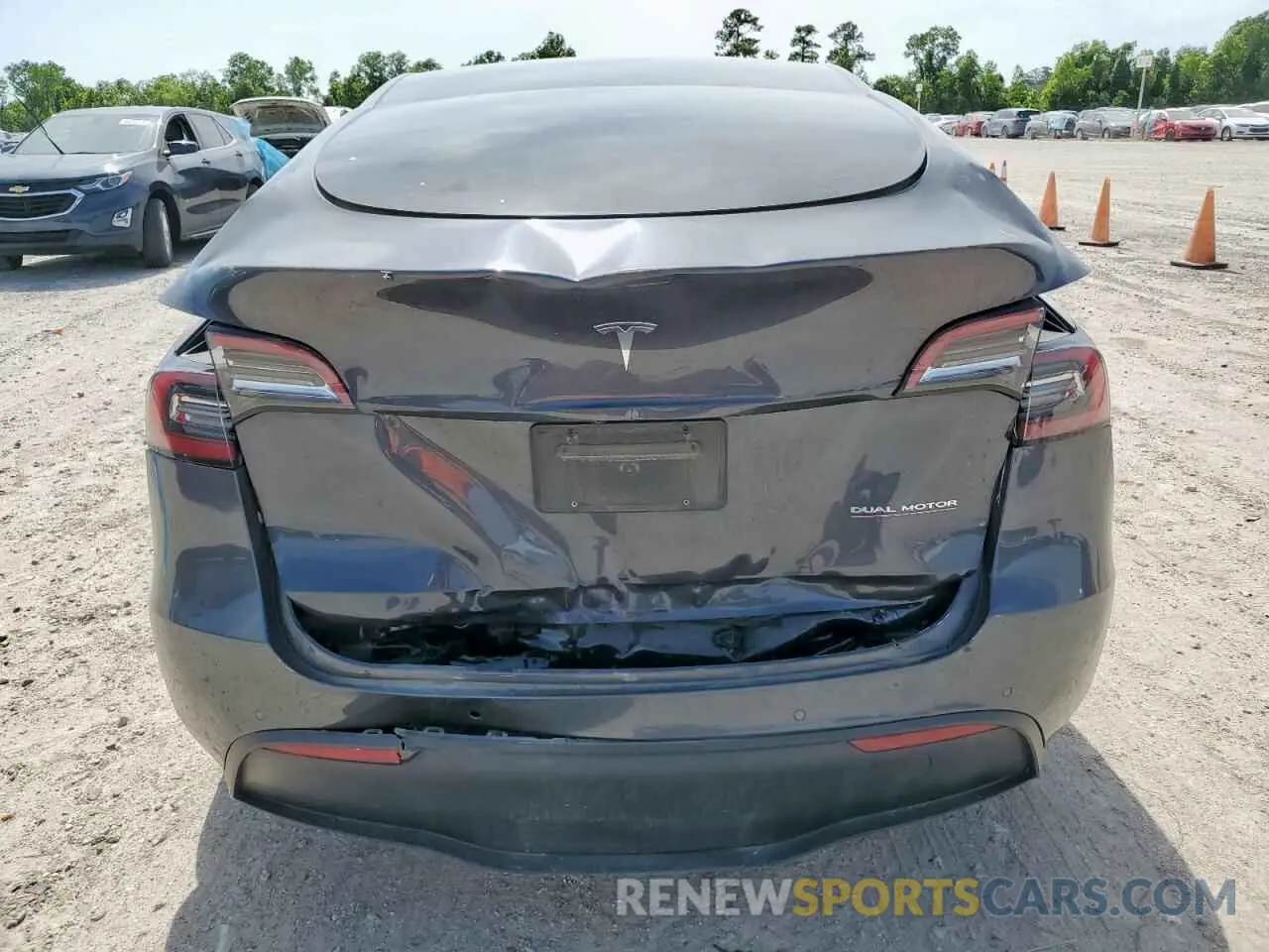6 fotografías del automóvil dañado 5YJYGDEF3MF215835 TESLA MODEL Y 2021