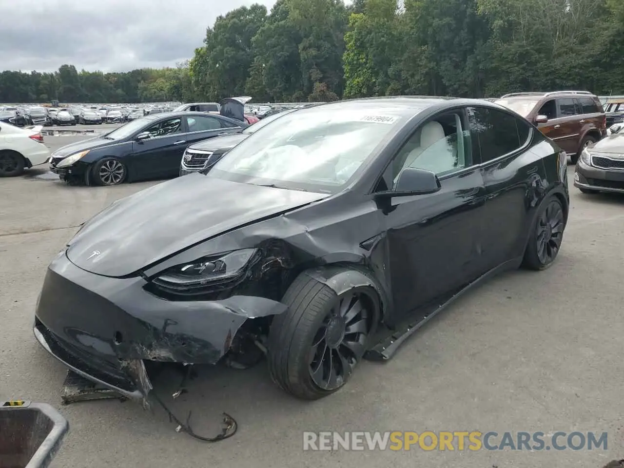 1 fotografías del automóvil dañado 5YJYGDEF4MF139588 TESLA MODEL Y 2021
