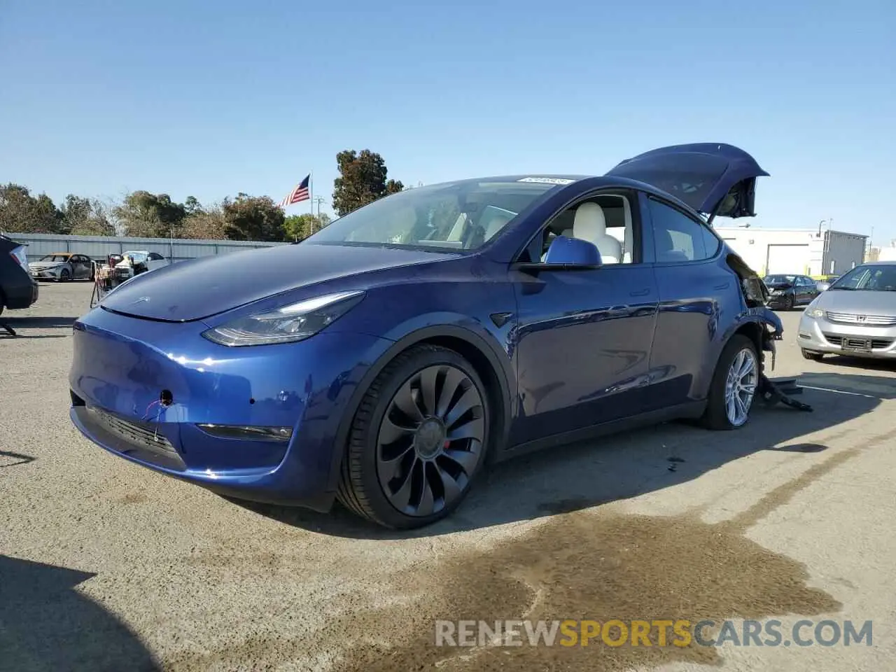 1 fotografías del automóvil dañado 5YJYGDEF4MF298255 TESLA MODEL Y 2021