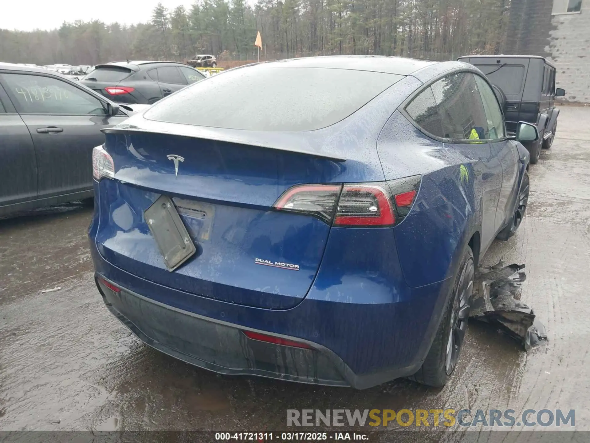 4 fotografías del automóvil dañado 5YJYGDEF5MF257262 TESLA MODEL Y 2021