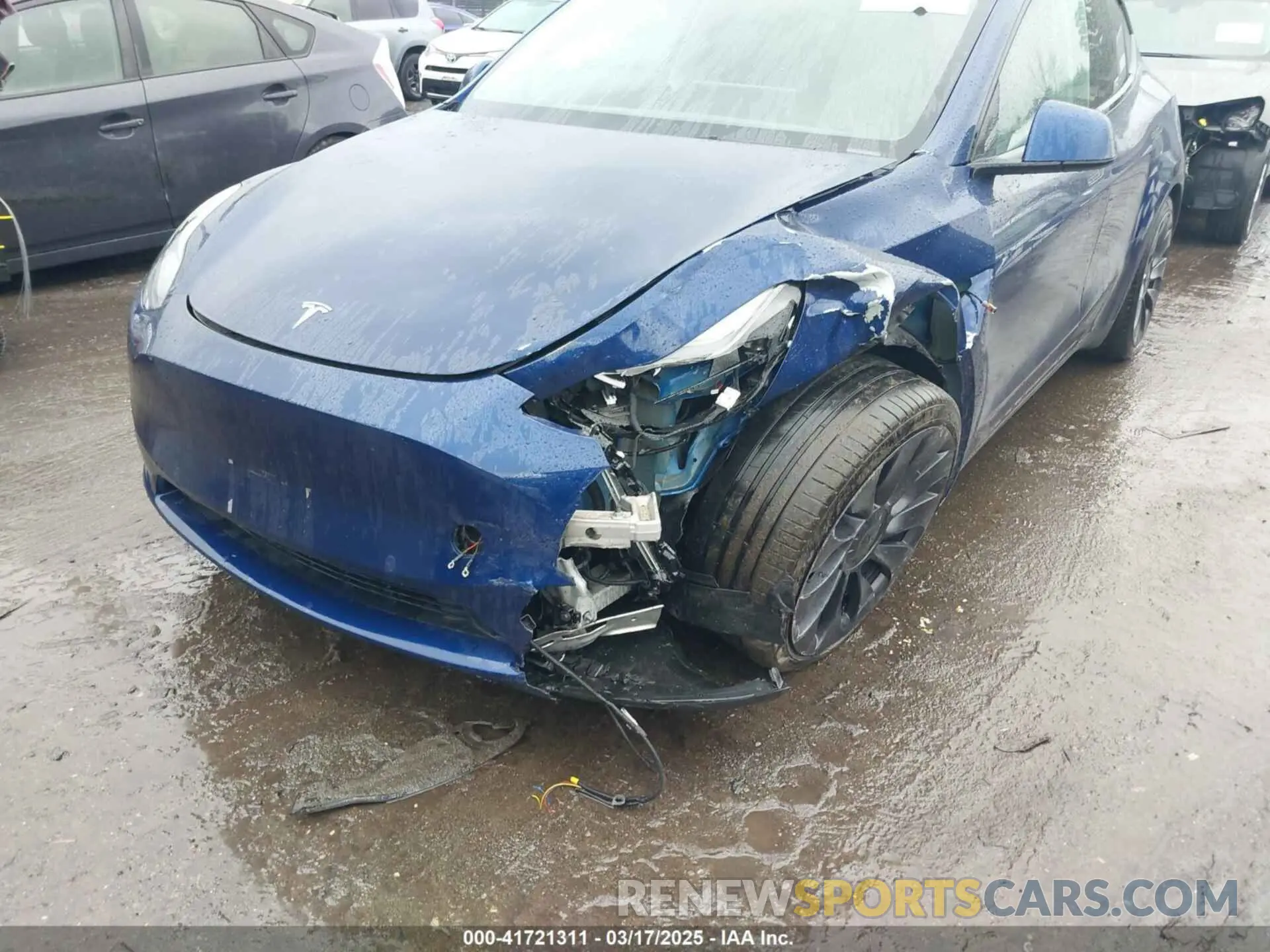 6 fotografías del automóvil dañado 5YJYGDEF5MF257262 TESLA MODEL Y 2021