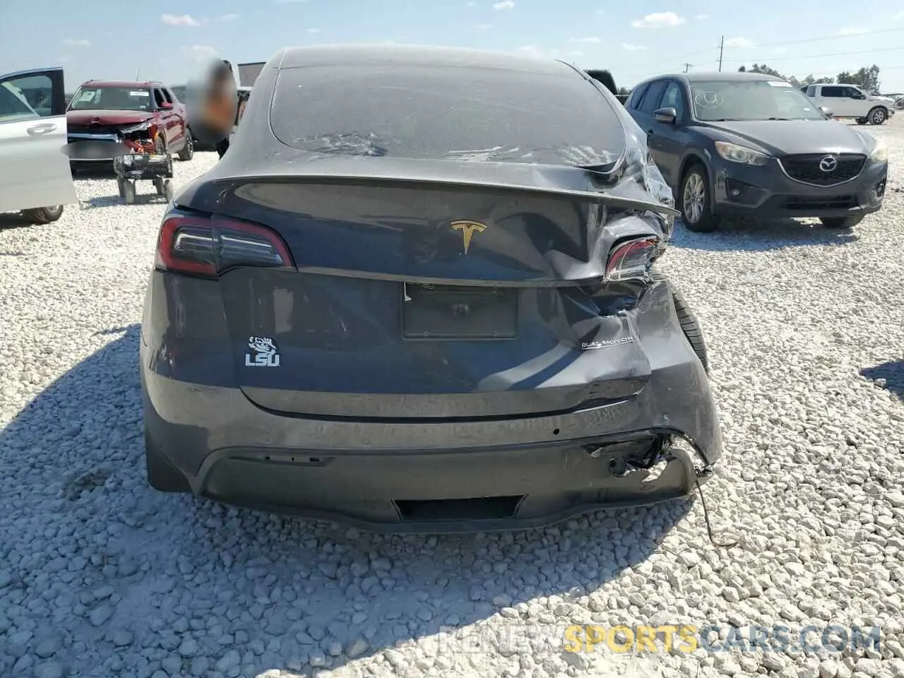 6 fotografías del automóvil dañado 5YJYGDEF5MF268830 TESLA MODEL Y 2021