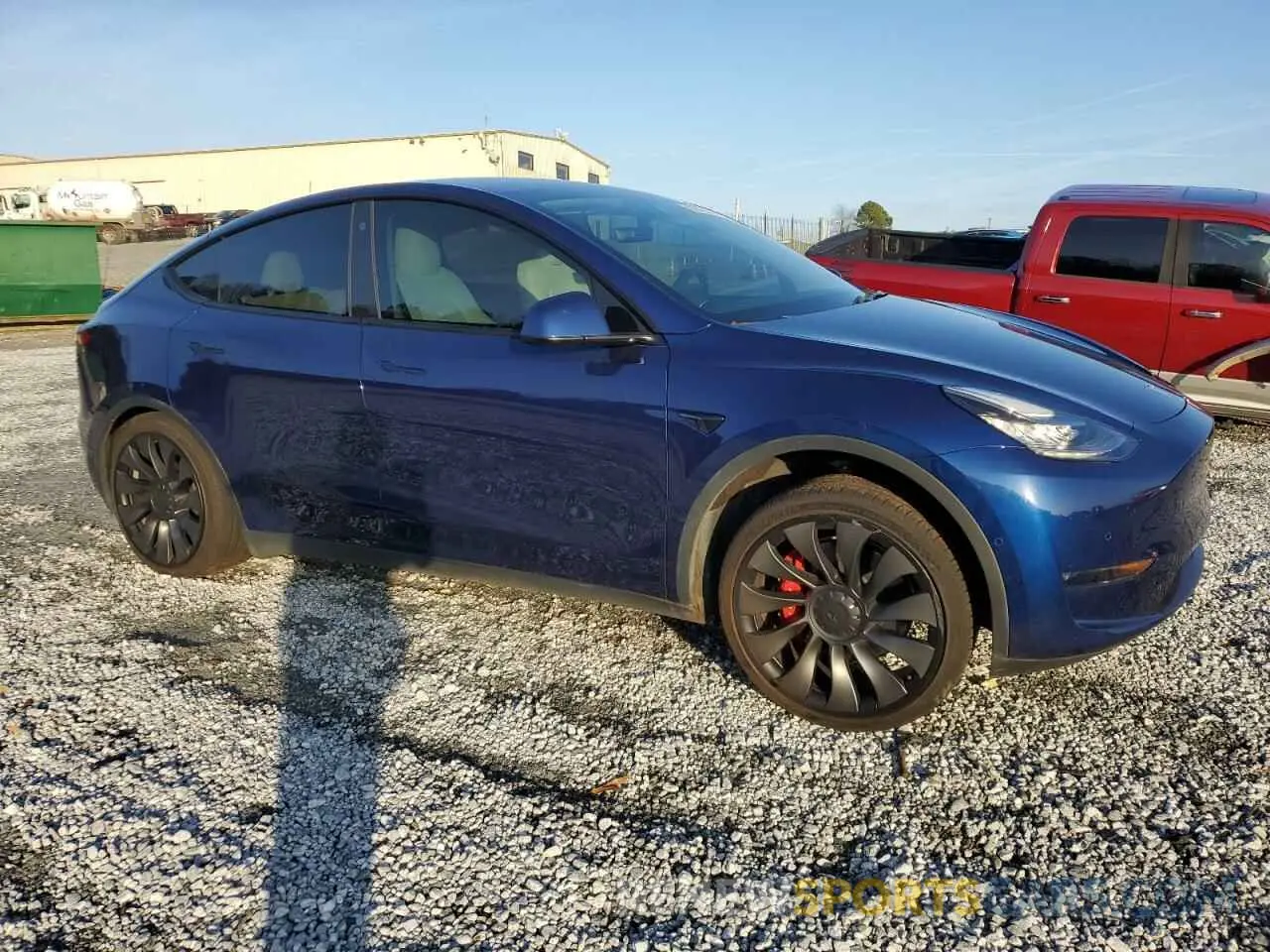 4 fotografías del automóvil dañado 5YJYGDEF6MF072850 TESLA MODEL Y 2021