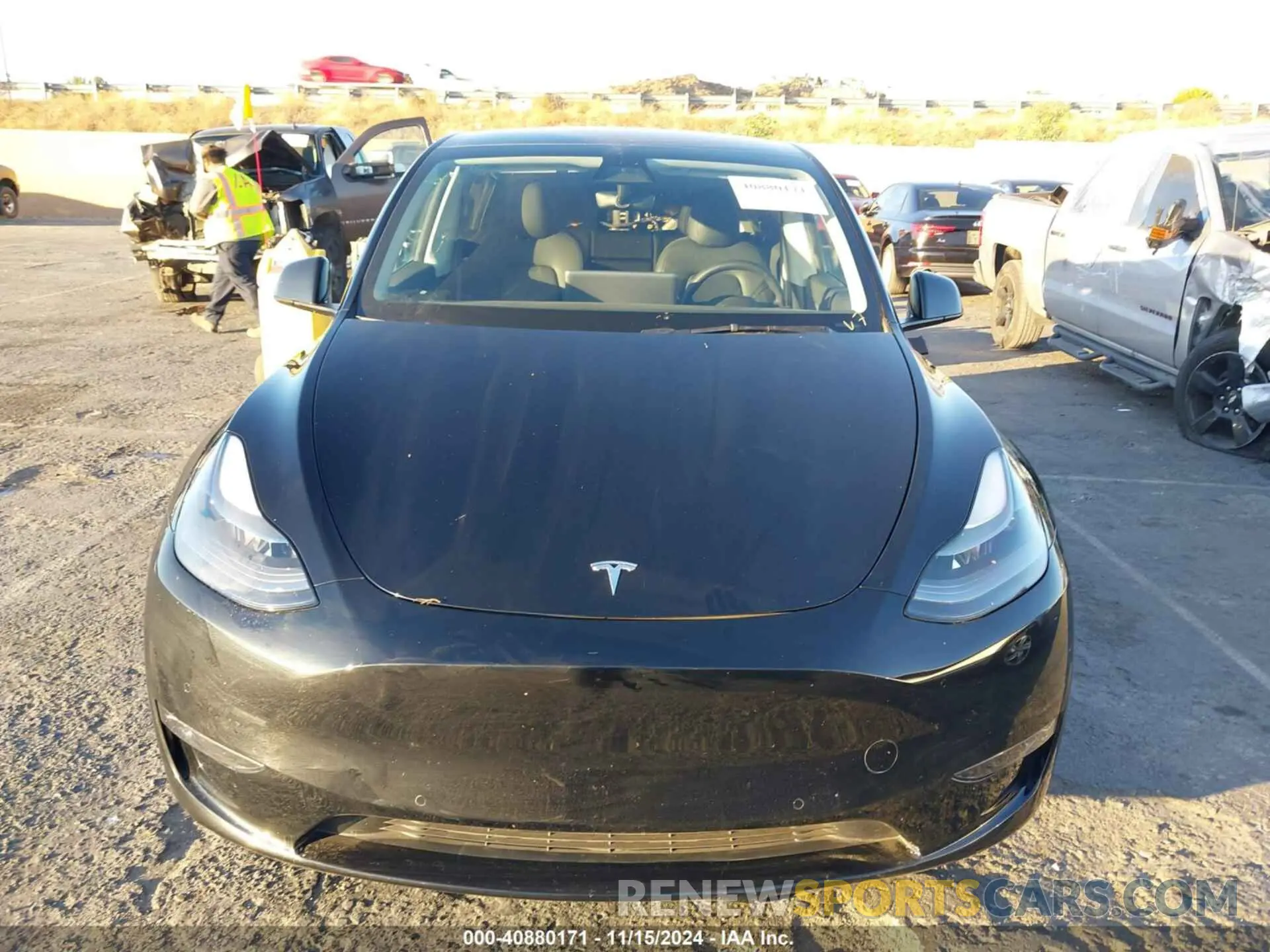 12 fotografías del automóvil dañado 5YJYGDEF6MF306484 TESLA MODEL Y 2021